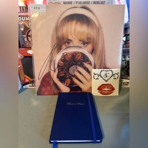 Sabrina Carpenter Signed Fruitcake Vinyl & Short n Sweet Notebook